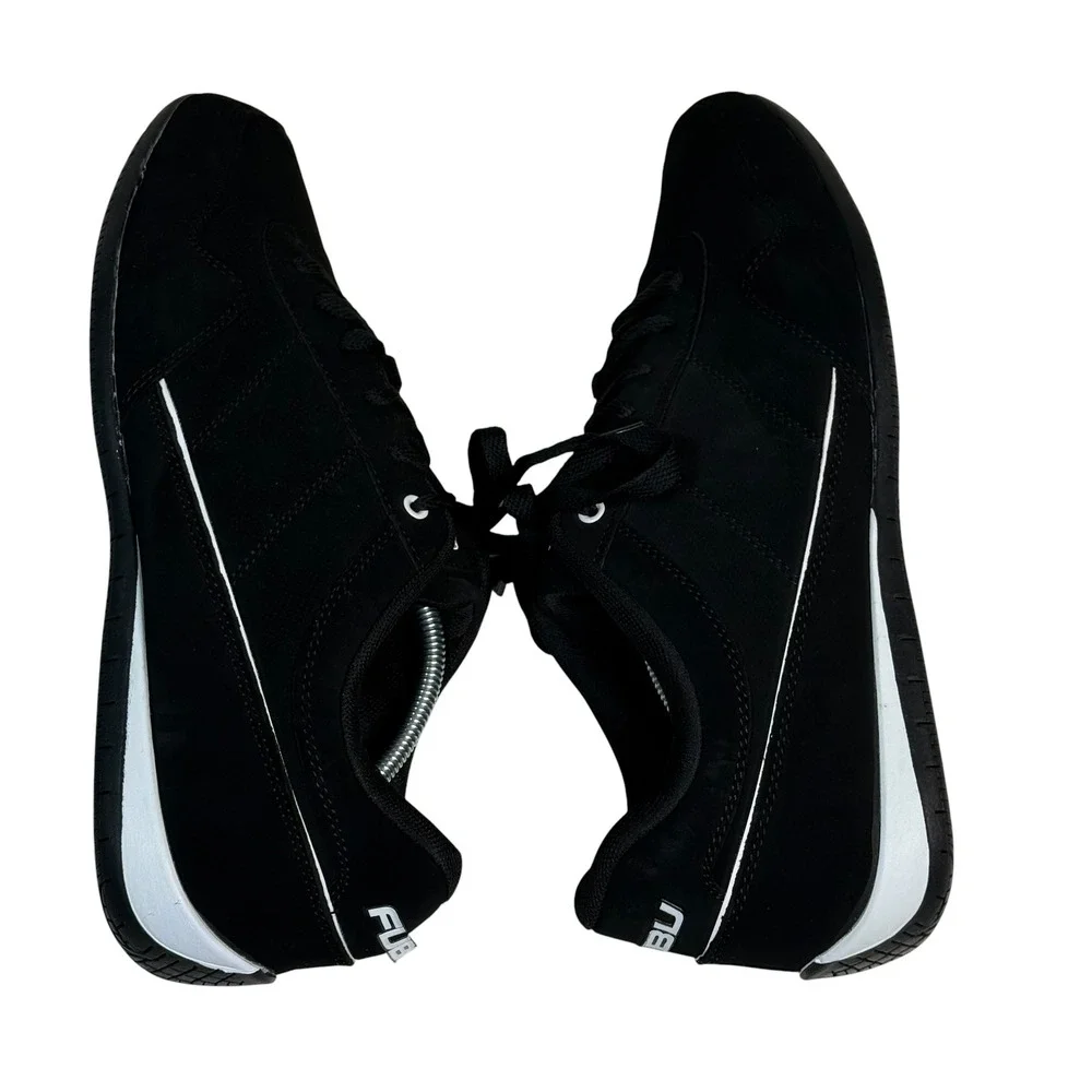 FUBU Mens Low‎ Top Sneakers Black White Memory Foam Size 13 LMNFB40SC004